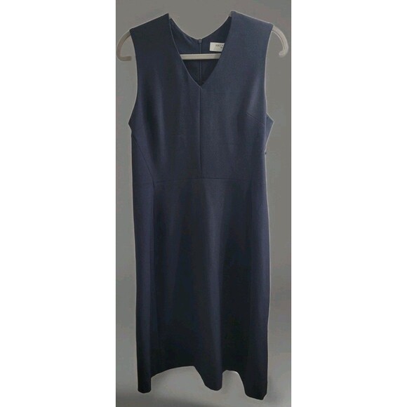 MM. Lafleur Women's Size 10 Navy Blue Sleeveless Annie Sheath Dress Career - Picture 1 of 8